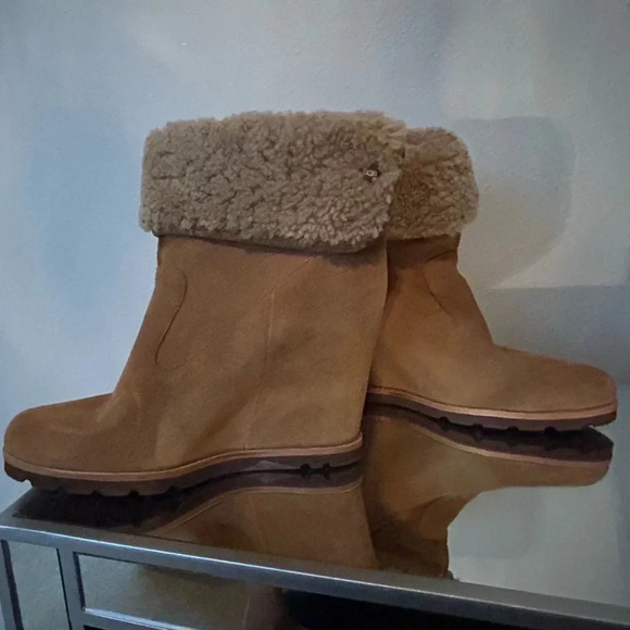 UGG Shoes - Suede UGG Wedge Booties